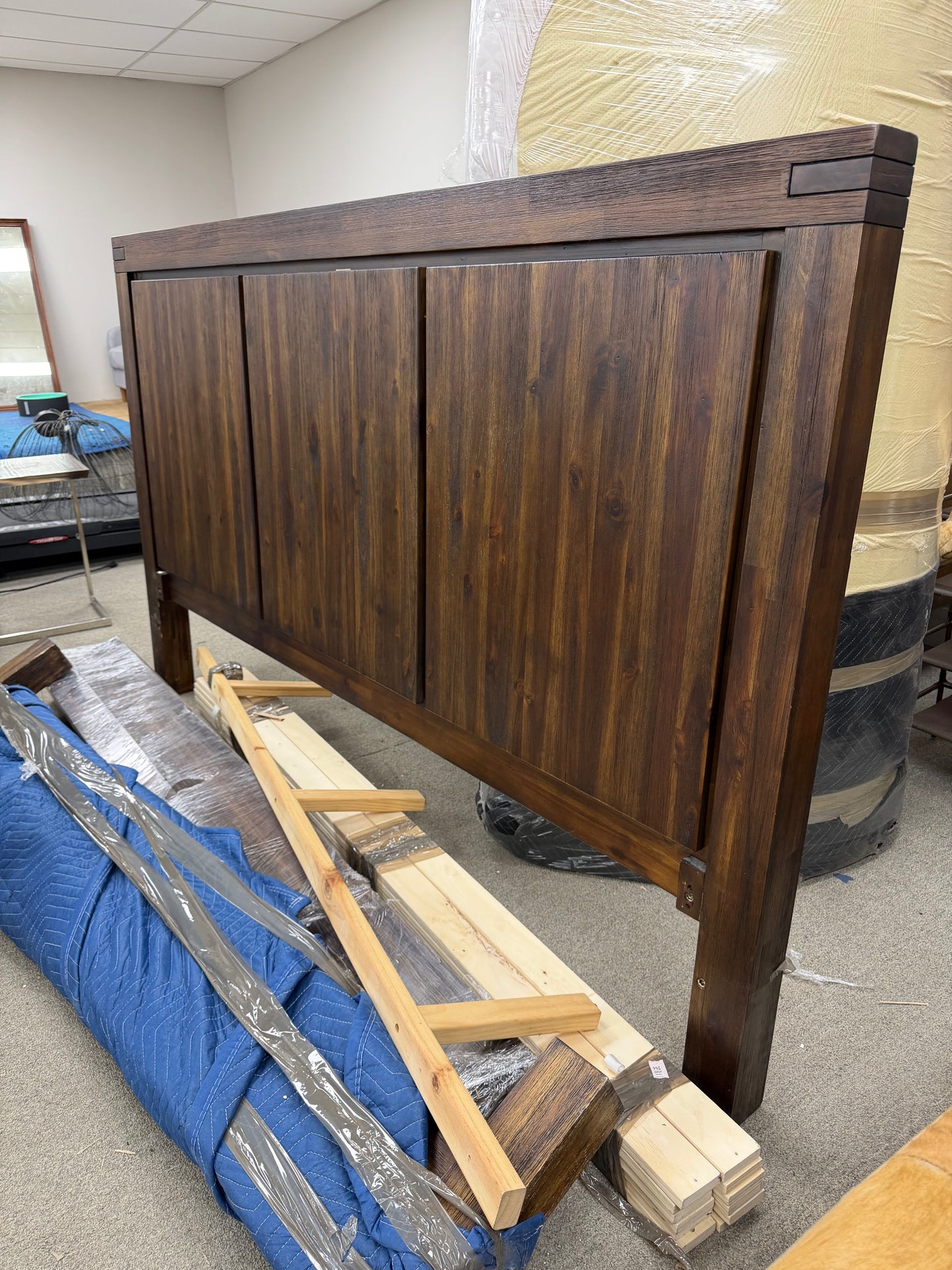 Solid Wood Panel Bed Frame (Full Set)