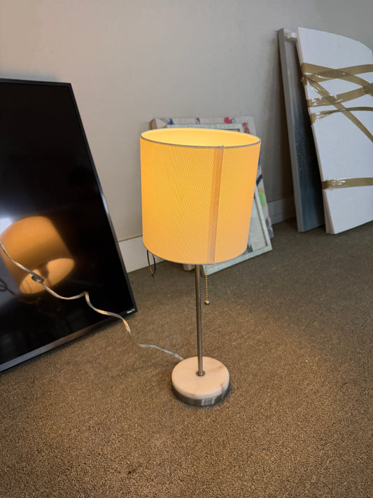 Modern Table Lamp with Fabric Shade and Metal Base